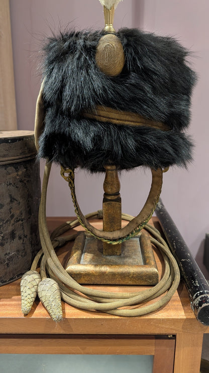 SOLD! Fantastic Pre WW1 13th Hussars Officers Busby & Tin Named to Triple DSO Winner Capt J G Rees