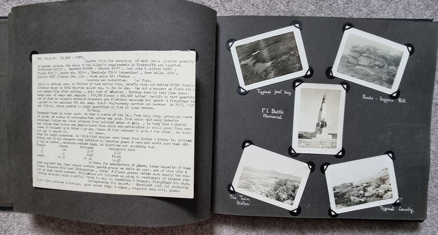SOLD! Unusual WW2 British Army Falkland Islands Photo Album, 1943