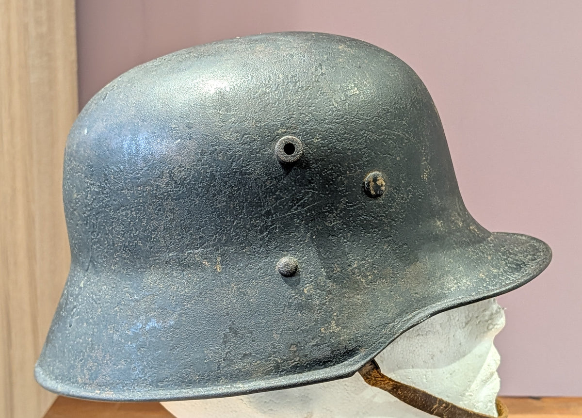 1930s German Army Wehrmacht Transitional Helmet With Decal Remnant
