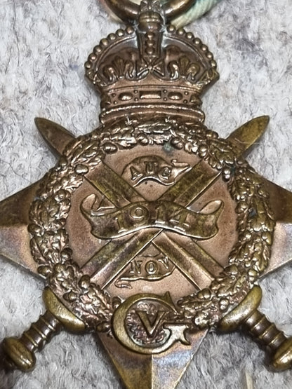 SOLD! WW1/WW2 Nimy Bridge British Army 1914 Mons Star and Clasp Medal Group to Private Mark Huckle - 4th Royal Fusiliers BEF