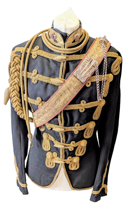 SOLD! Beautiful Victorian 11th Hussars Full Dress Frogged Jacket & Crossbelt 1870-80 Zulu War period