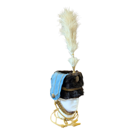 Rare Edwardian Pre WW1 3rd Hussars Officers Busby With White Feather Plume