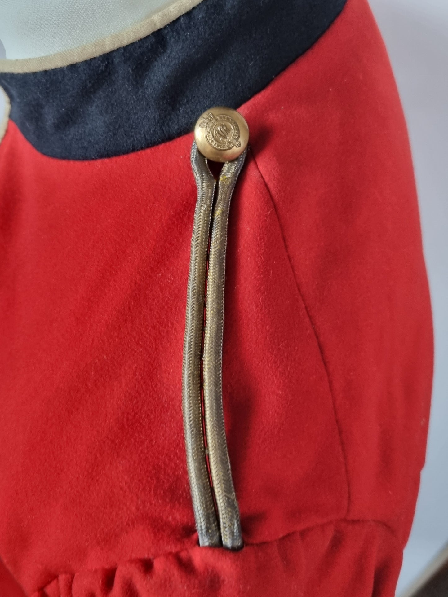 Victorian Boer War Era Colonel's Scarlet Mess Dress Jacket Dated 1901