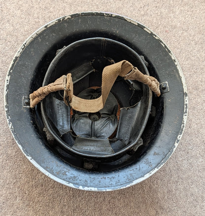 SOLD! Early WW2 Black Brodie Helmet Dated 1939
