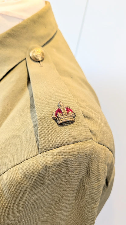 WW2 Royal Canadian Army Major's Tropical Khaki Dress Jacket, Named & dated 1942
