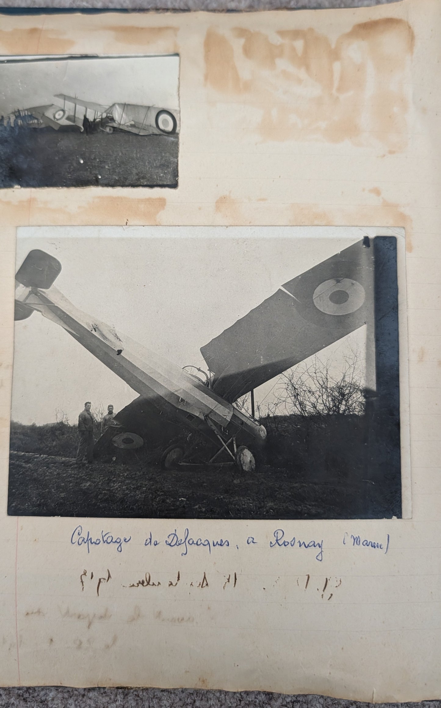 Unique WW1 French Army & Air Force Photo Album, Service Documents and Field Post Set to a Front Line Medic & Then Combat Pilot