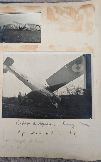 Unique WW1 French Army & Air Force Photo Album, Service Documents and Field Post Set to a Front Line Medic & Then Combat Pilot