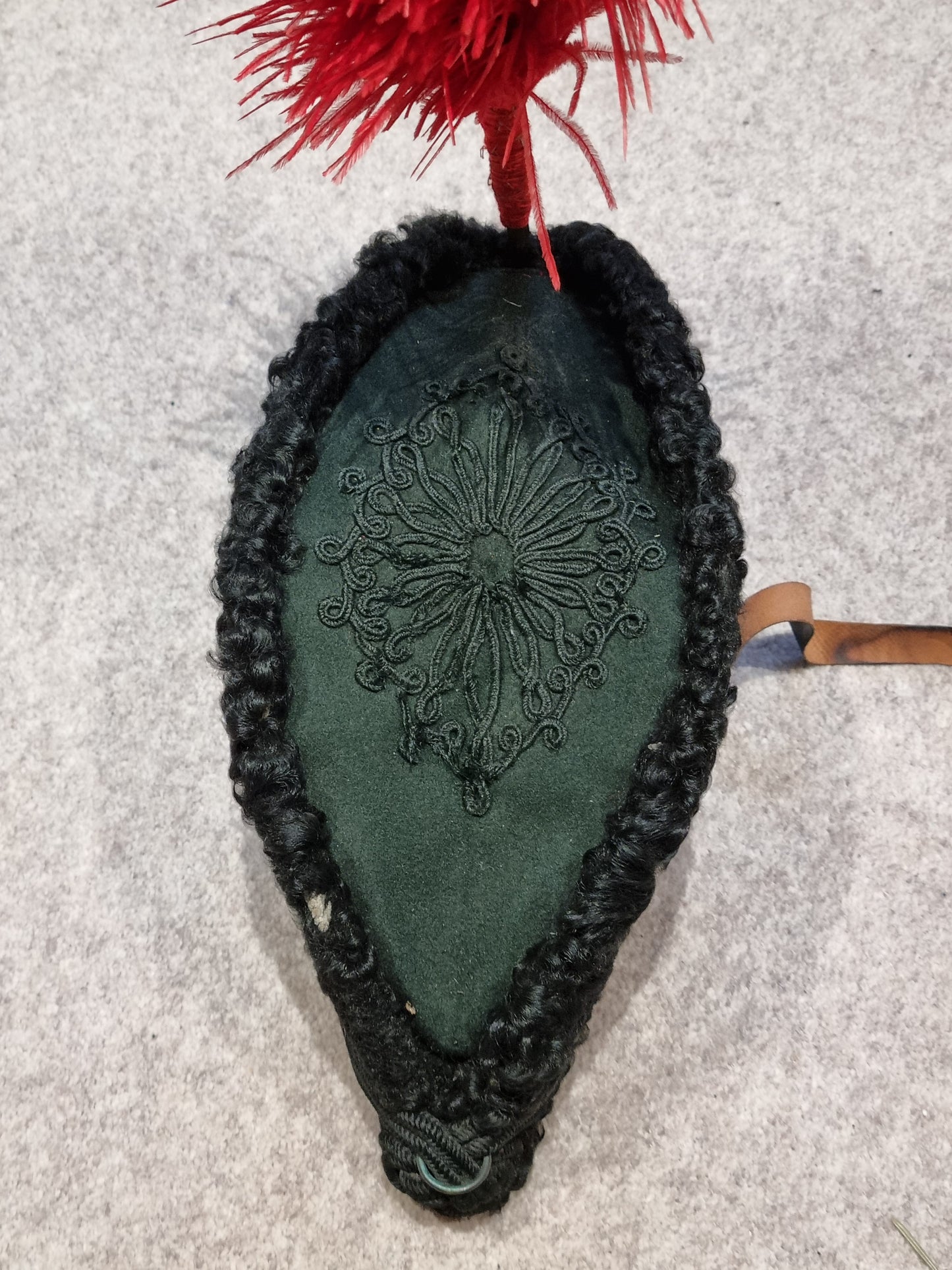 SOLD! Rare Victorian British Army Kings Royal Rifle Corps Astrakan Wool Busby