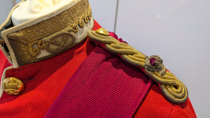 SOLD! Victorian South Staffordshire Home Service Helmet & Major's Scarlet Uniform