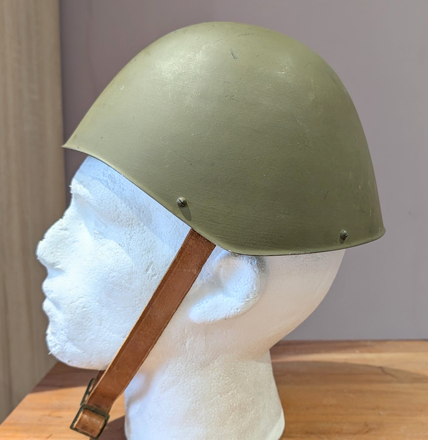 FANTASTIC WW2 GREEK ROYAL ARMY M36 COMBAT HELMET COMPLETE