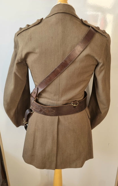 WW1 British Army Lieutenant Uniform Jacket Royal Warwickshire Regiment & Sam Browne