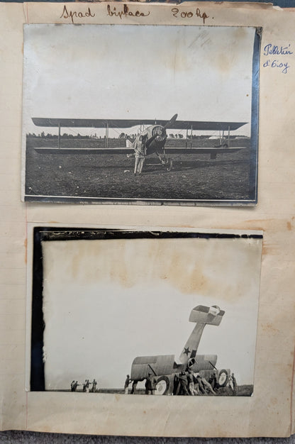 Unique WW1 French Army & Air Force Photo Album, Service Documents and Field Post Set to a Front Line Medic & Then Combat Pilot