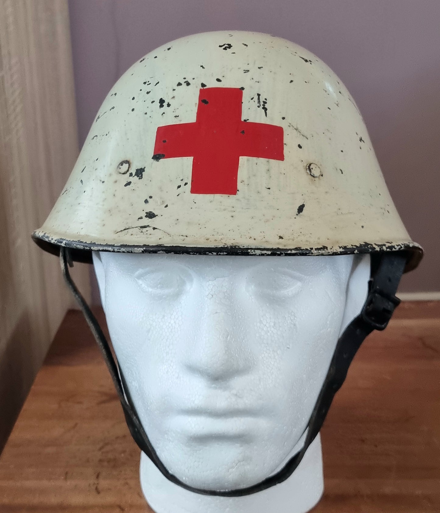 Rare WW2 Dutch Red Cross M34 Steel Helmet