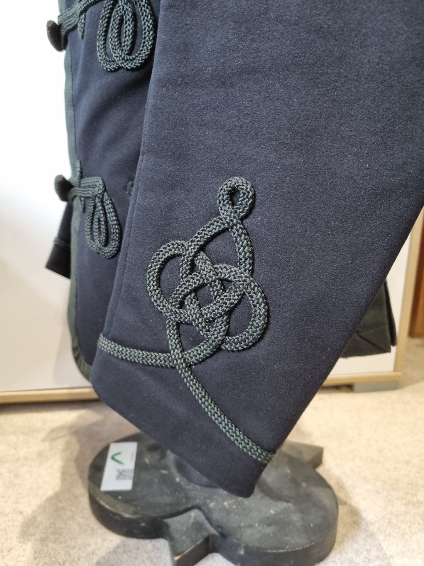 SOLD! Late Victorian / Early Edwardian Blue Wool Frogged Jacket Patrol Jacket