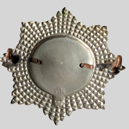 Cheshire Regiment Bimetal Bandsman's Pouch Badge Non-voided