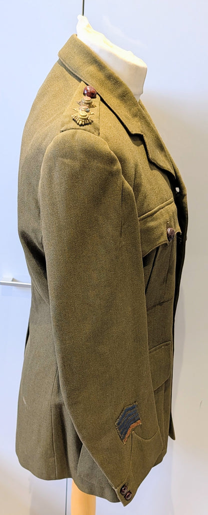 WW1 to Interwar British Captain's Uniform Jacket MC Winner WW1 Veteran