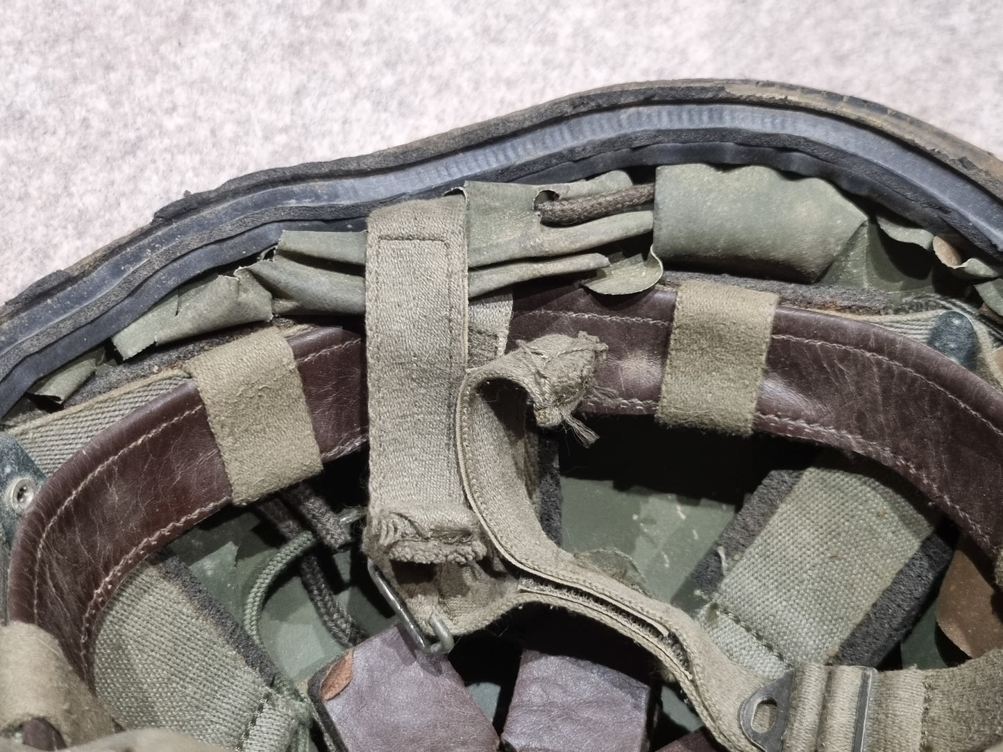 SOLD! French Army M78 F1 Series 1 Combat helmet With Camo Leaf Cover 1987