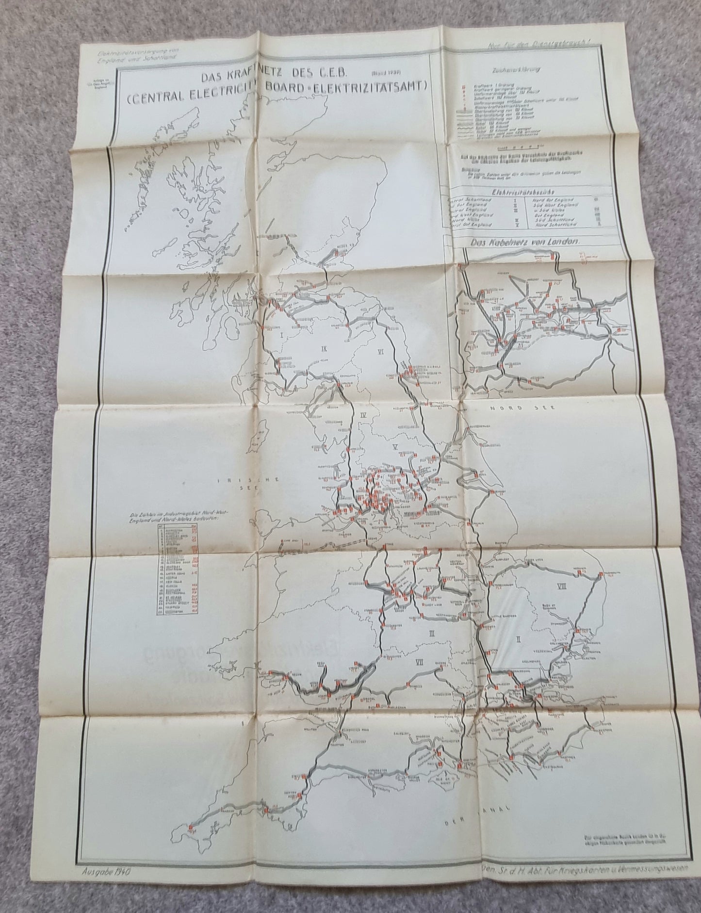 SOLD! Rare Operation Sealion  Planning Map Folder for England