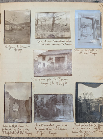 Unique WW1 French Army & Air Force Photo Album, Service Documents and Field Post Set to a Front Line Medic & Then Combat Pilot