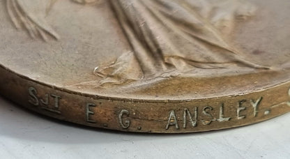 SOLD! Rare WW1 South African Medal Trio to Sergeant E G Ansley of the SA Motor Cycle Corps/8th SA Infantry
