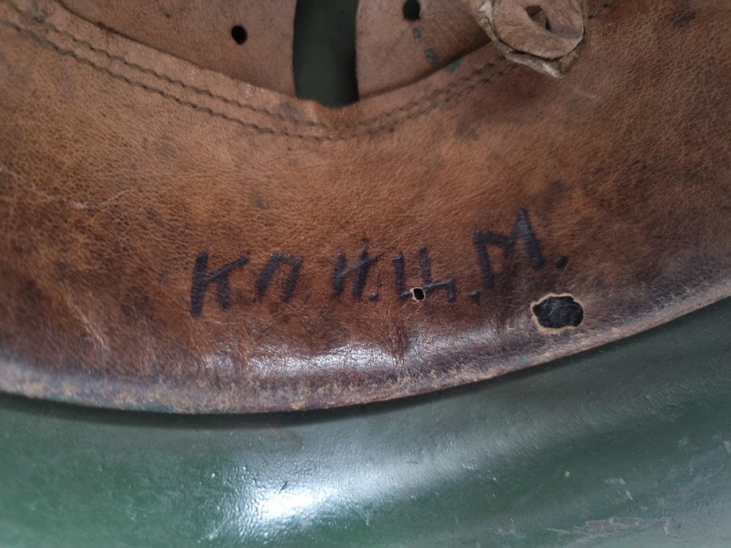 Post War Reused WW2 Bulgarian M36 Type C Helmet