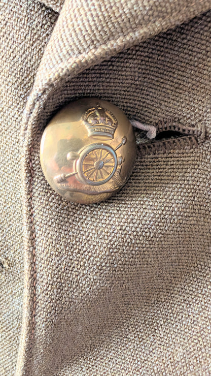 WW2 1939 British Army Royal Artillery 2nd Lieutenant Jacket Named