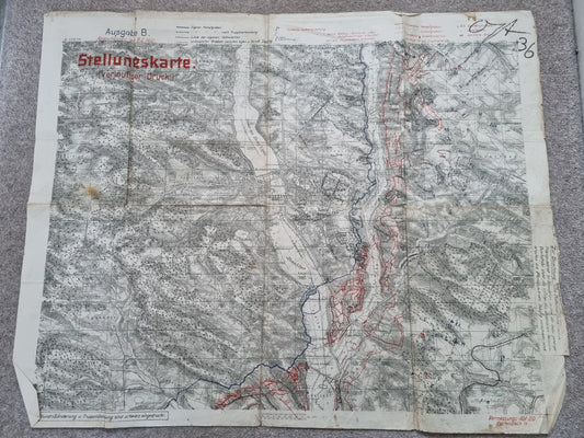 WW1 German Army Trench Map BRZEZANY area Ukraine 8th Feb 1917