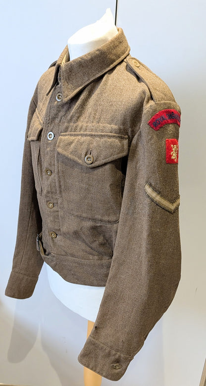 WW2 British Army 1940 Pattern Royal Engineers Scottish Command Battledress Jacket dated 1942