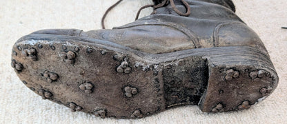 WW1 British officer's  Private Purchase Leather Hobnailed Trench Boots