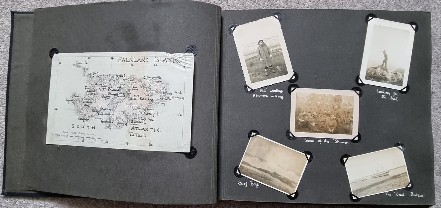 SOLD! Unusual WW2 British Army Falkland Islands Photo Album, 1943