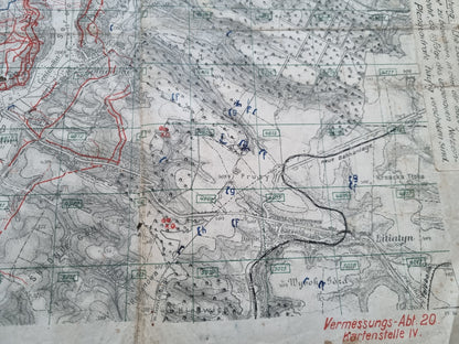 WW1 German Army Trench Map BRZEZANY area Ukraine 8th Feb 1917