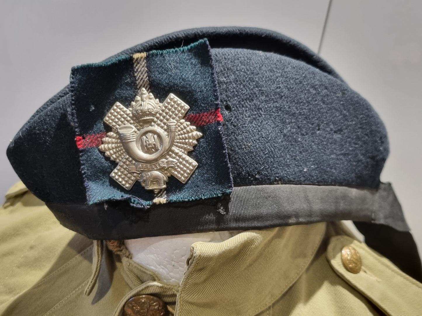 Rare WW1 Tropical KD Highland Light Infantry Uniform Cutaway Jacket Trews & Glengarry