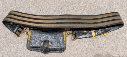 Edwardian British Indian Army Leather & Bullion Gilt GRI CrossBelt