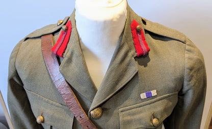 WW1 British Staff Officer Cap, Jacket & Sam Browne W B Robertson MC 1917