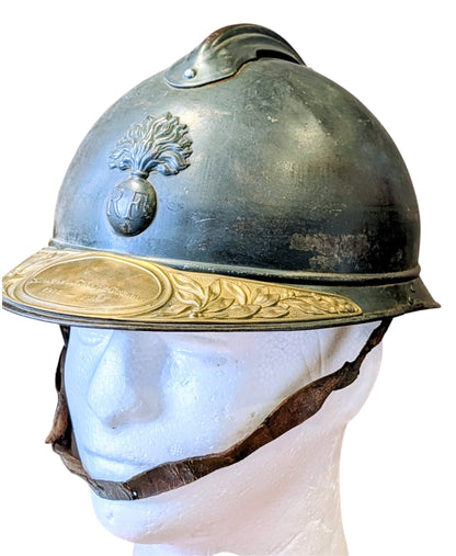 WW1 French Infantry M15 ‘Adrian’ Helmet With Veterans Plate