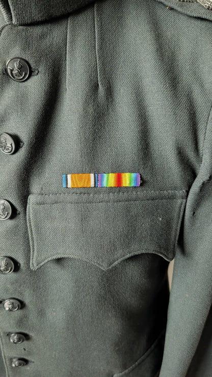WW1 1917 Captain's Rifle Brigade No.1 Dark Green Jacket Named