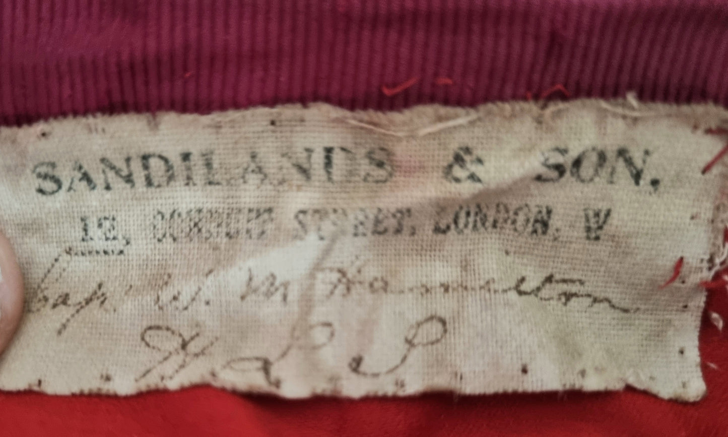 SOLD! Boer War Pre WW1 Highland Light Infantry HLI Captain's Scarlet Mess Dress Jacket Named