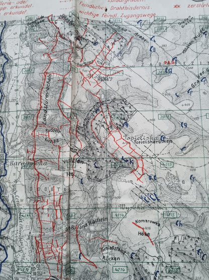 WW1 German Army Trench Map BRZEZANY area Ukraine 8th Feb 1917