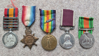 Boer War, WW1 & WW2 Medal Quintet & Service Papers QMS JAMES ALEXANDER COX RAMC Cook MID