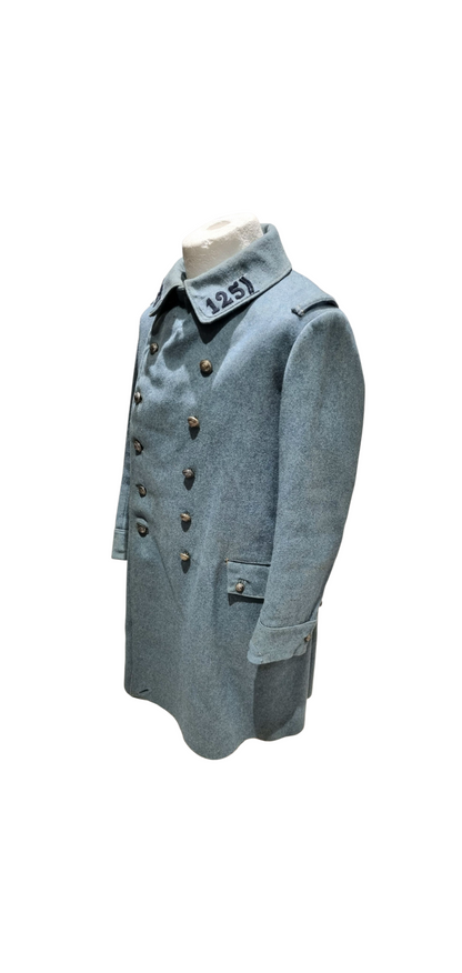 Rare WW1 French Army Horizon Blue M1915 Greatcoat 121st Infantry Regt