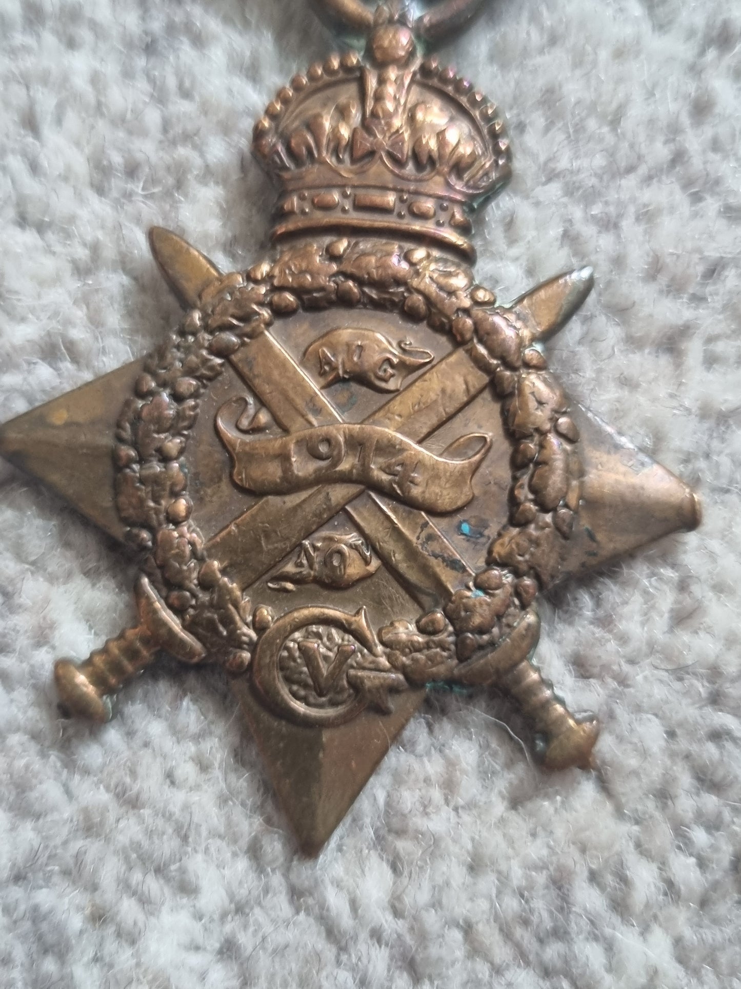 SOLD! WW1 4 Medal Group Mons Star with 5th Aug Clasp and LS&GC medal - George Belford 1 Btn South Wales Borderers BEF Wounded 17th Nov 1914