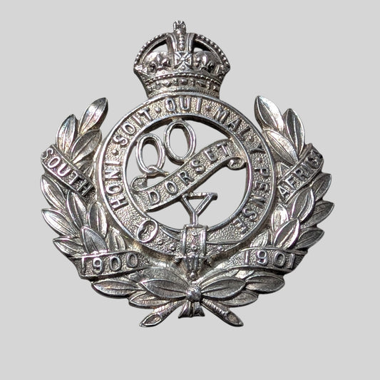 Early The Queen's Own Dorset Yeomanry Sterling Silver Cap Badge 1908-22
