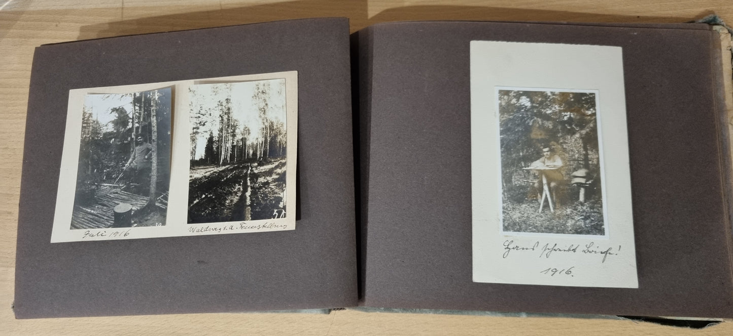 SOLD! WW1 German Army Soldier's Photo Album - 47 Photos + 7 Memorials