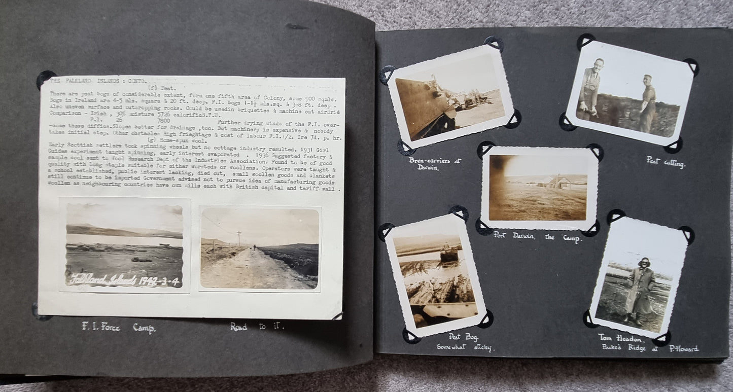 SOLD! Unusual WW2 British Army Falkland Islands Photo Album, 1943