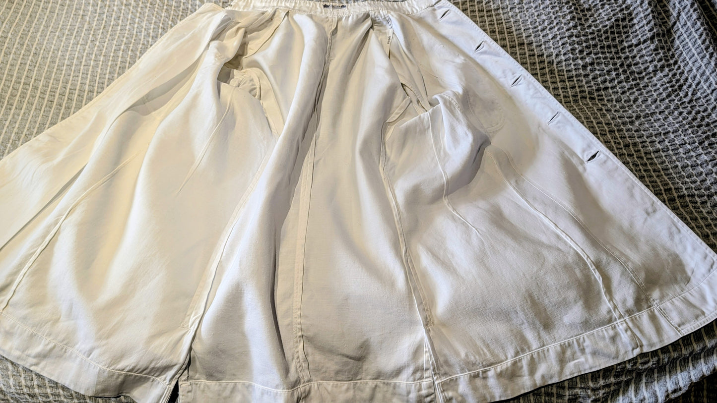 SOLD! Vintage Royal Navy No.1 Summer White Cotton Uniform Tunic Jacket 1958