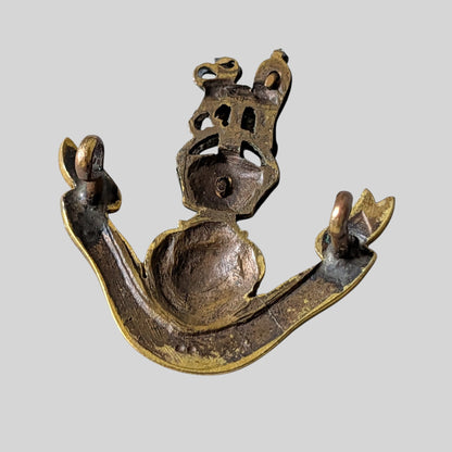 Rare Loyal North Lancashire Regt Silver & Gilt Kings Crown Cap Badge