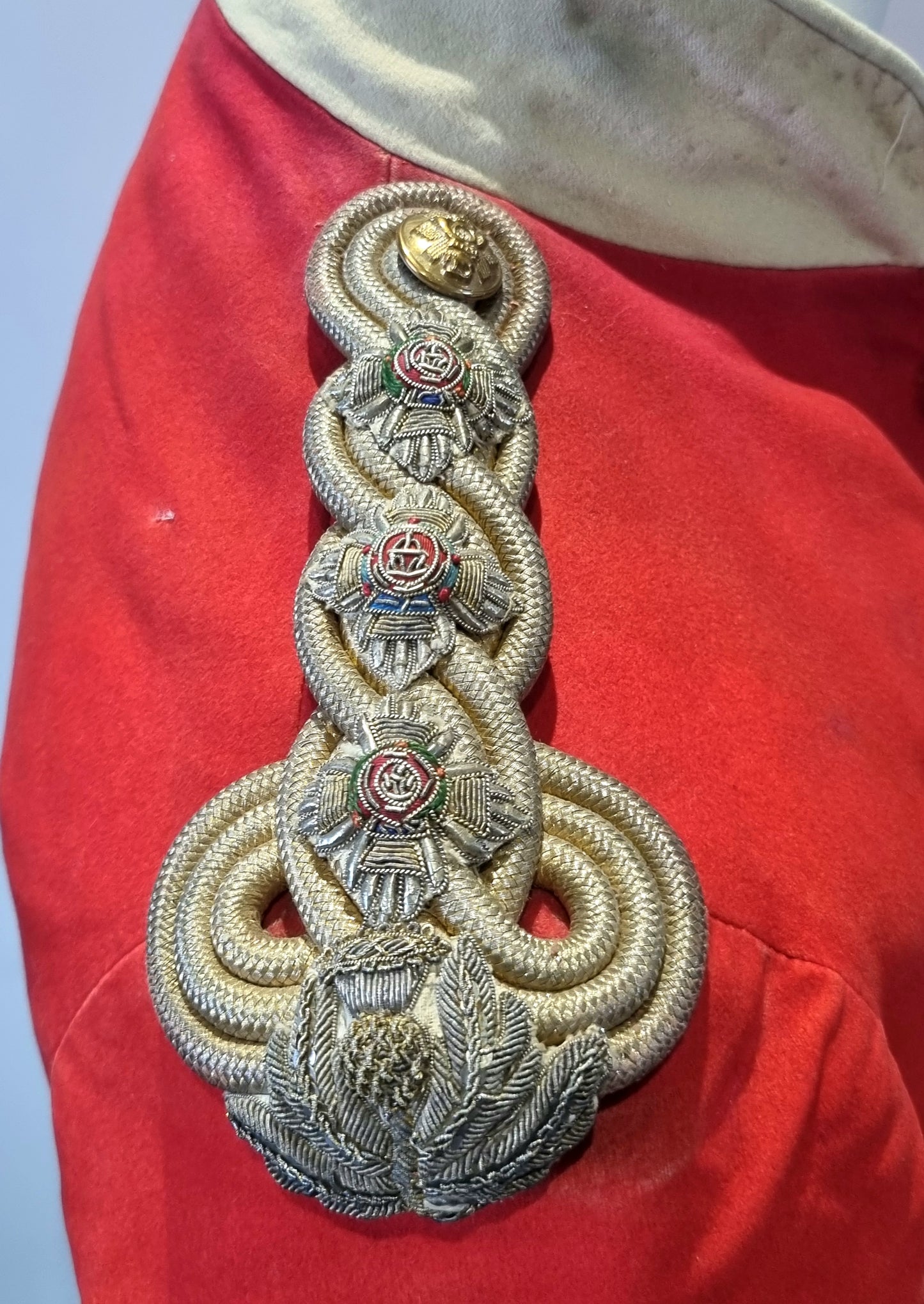 SOLD! Boer War Pre WW1 Highland Light Infantry HLI Captain's Scarlet Mess Dress Jacket Named