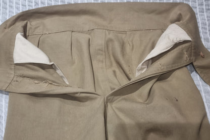 SOLD! WW2 Tropical KD Uniform collection with Jacket Trousers Badges Dog Tags Papers KORL - George Butterworth