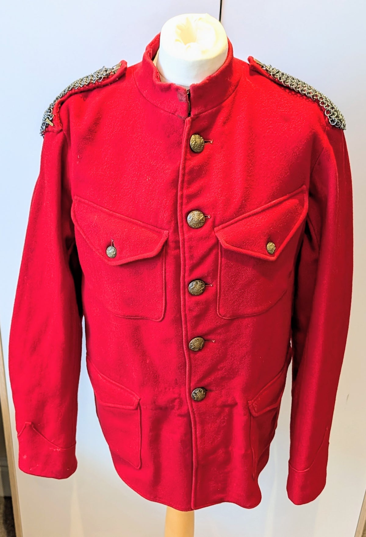 Rare Victorian British Army Cavalry Scarlet Wool Working Jacket