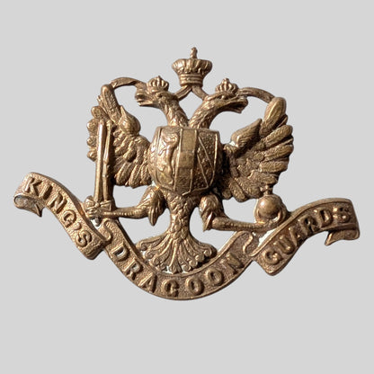 Victorian 1st King's Dragoon Guards Brass Cap Badge - Pre 1903